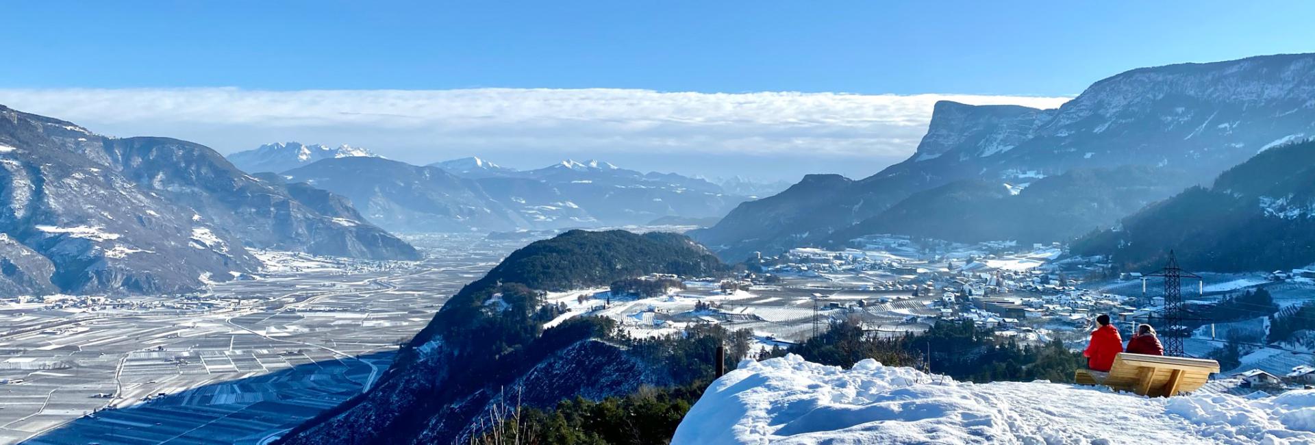 St. Hippolyt Ausblick im Winter - Naraun/Tisens