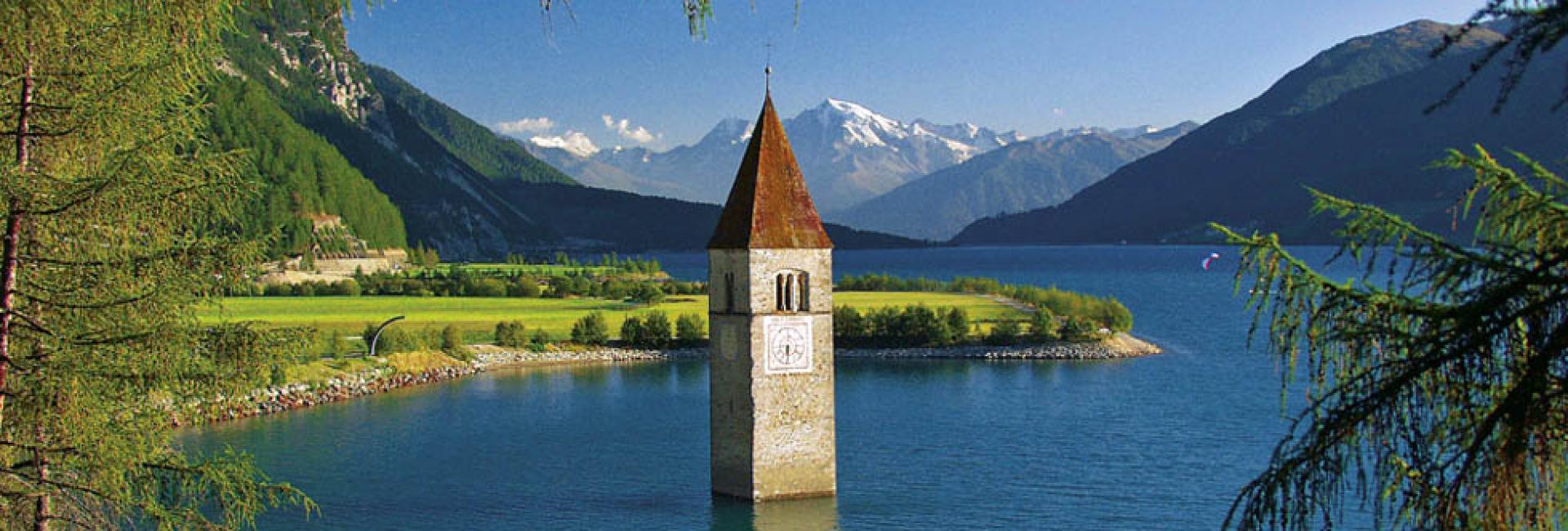 Der Grauner Turm im Reschensee