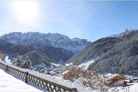 Winterpanorama Wolkenstein von unserer Terrasse